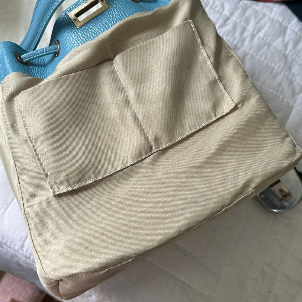 Unicai Firenze leather/straw large hobo type bag